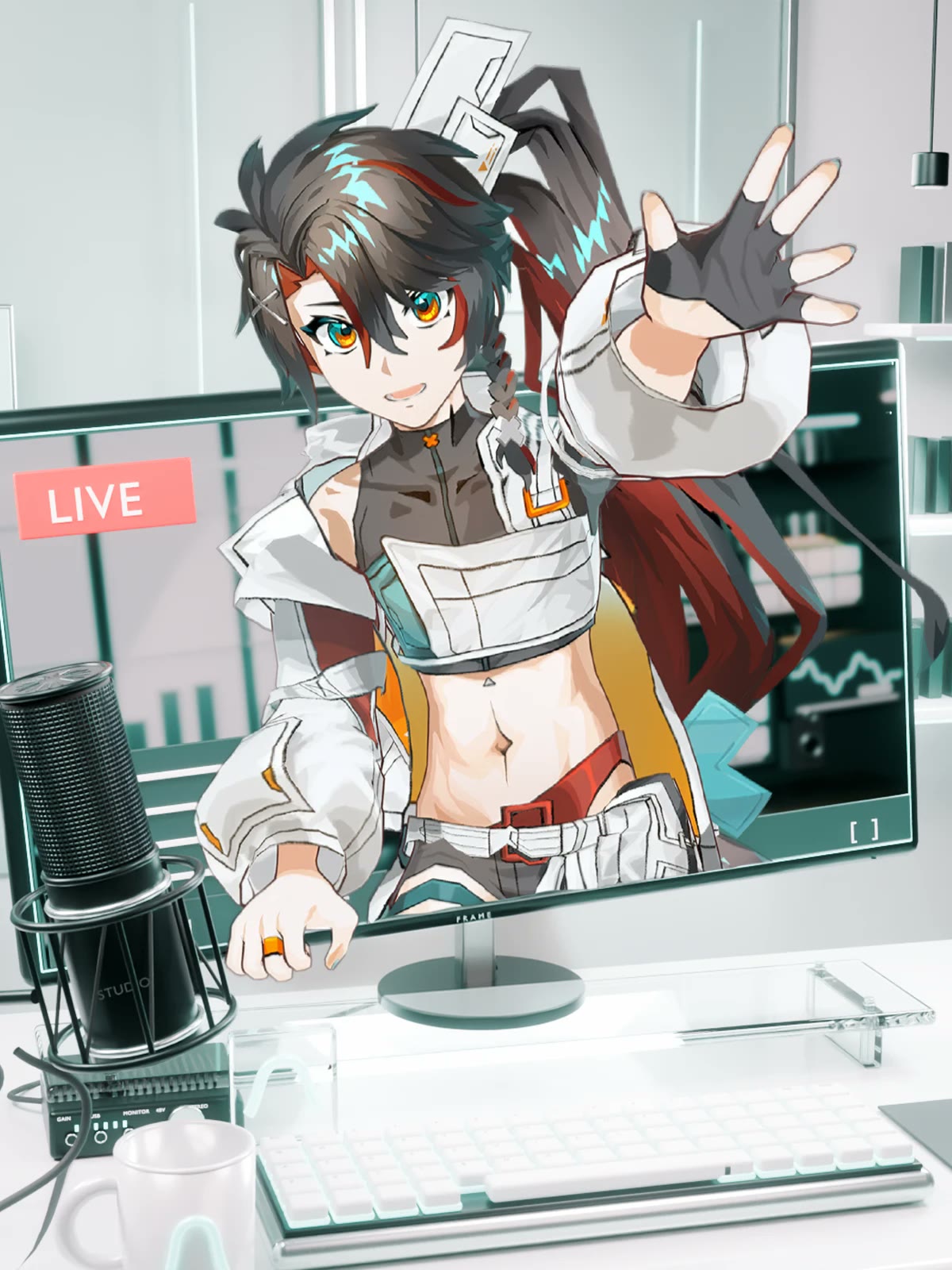 配信のシーン